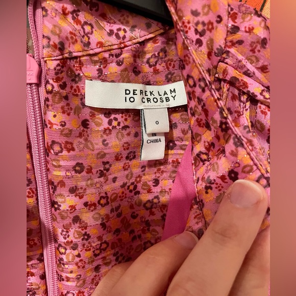 Derek Lam 10 Crosby Neiman Marcus pink lace dress 0 - Picture 3 of 4